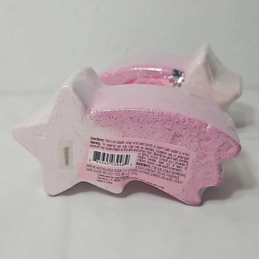 New Bodycology Pink Vanilla Wish Shooting Star Bath Bomb 7oz. 2 pieces